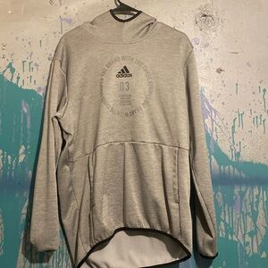 Grey adidas hoodie size large